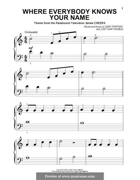 20+ Cheers theme song piano sheet music ideas · Music Note Download