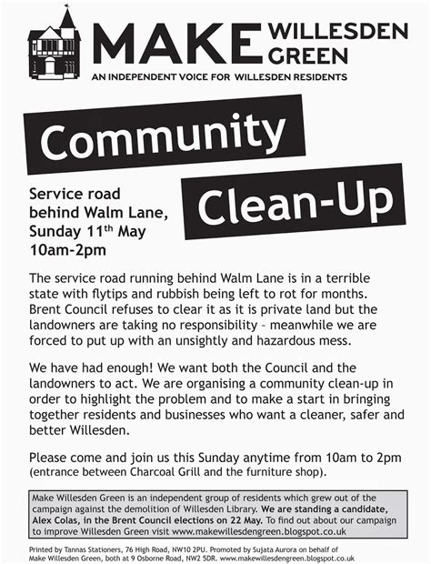 Make Willesden Green: Community Clean-Up on Walm Lane