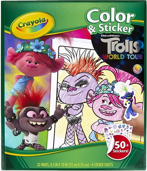 Trolls World Tour CRAYOLA Color & Sticker Book Promouvoir le prix de ...