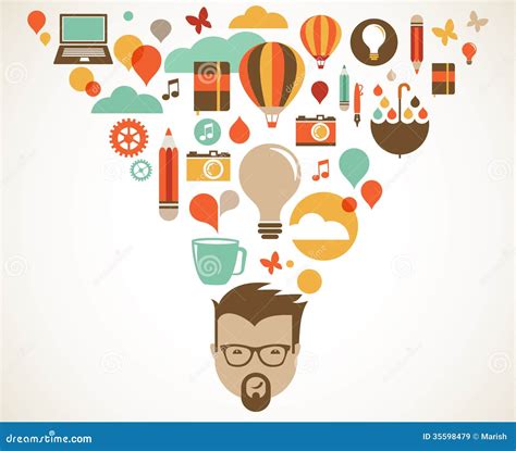 Design, Creative, Idea And Innovation Concept Royalty Free Stock Images - Image: 35598479