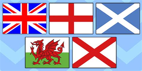 Our Country UK Flags Display Posters A4 - country, uk, flags