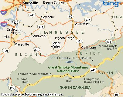 Wears Valley, Tennessee Area Map & More