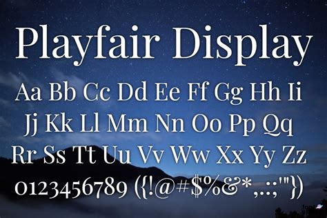 Playfair Display Font | Claus Eggers Sørensen | FontSpace