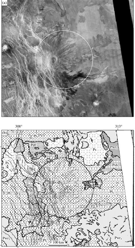 The Venera-14 landing-site region. The western part of Navka Planitia ...