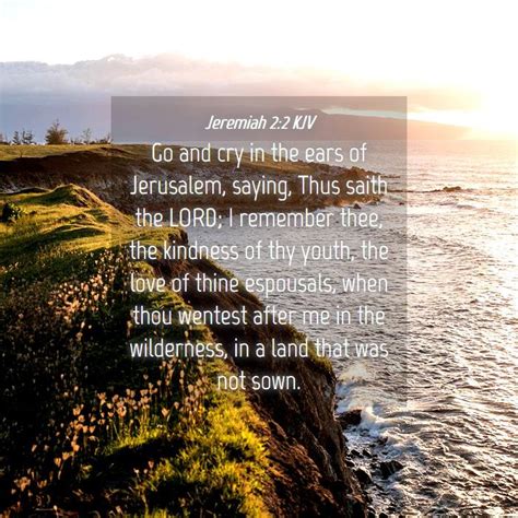 Jeremiah 2:2 KJV Bible Verse Images