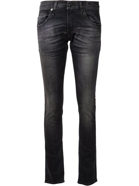 R13 'Skate' Skinny Jeans in Black - Lyst