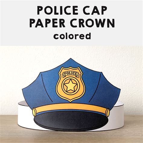 Printable Police Hat Template | ubicaciondepersonas.cdmx.gob.mx