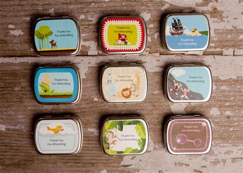 Personalized Mint Candy Tins for Baby Shower Favors