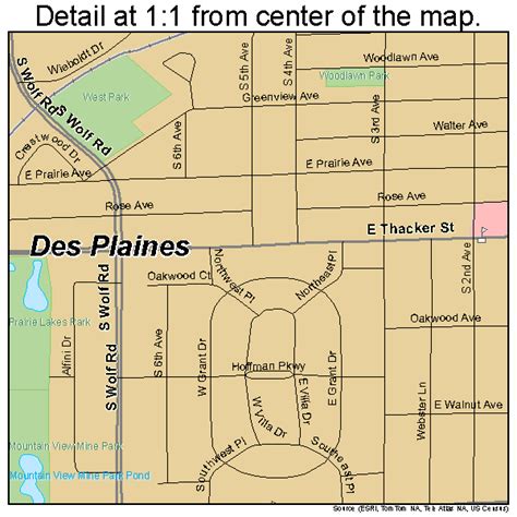 Des Plaines Illinois Street Map 1719642