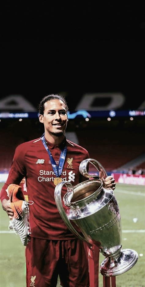 Cold photo of virgil van dijk with champions league trophy – Artofit