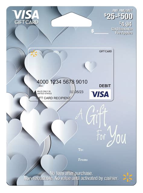 Visa Giftcard Wmt Ed Gc Vl Heart Gift For You Gdb - Walmart.com