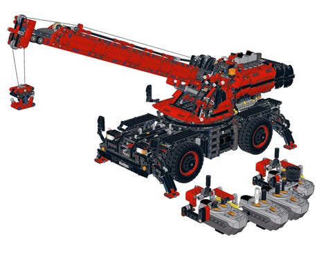 LEGO Technic Model Custom Rough-Terrain-Crane FULL RC Modification ...