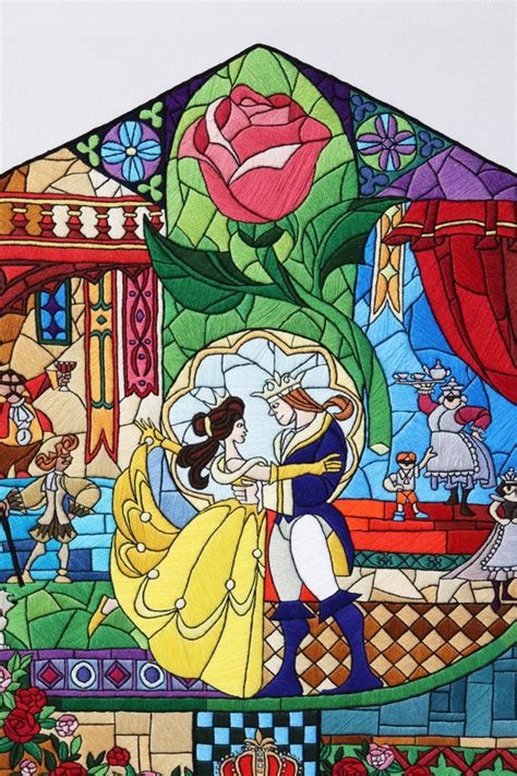 Beauty And The Beast Stained Glass Window