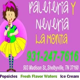 Paleteria Y Neveria La Monita menu in Shelbyville, Tennessee, USA