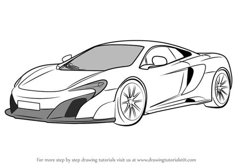 How to Draw McLaren 675LT (Sports Cars) Step by Step | Car drawings, Mclaren 675lt, Race car ...