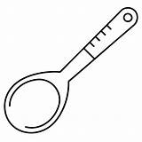 Measuring spoon Outline coloring book Page Line Art Drawing  Premium sketch template