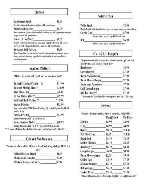 Menu of Cajun Kitchen in Boutte, LA 70039