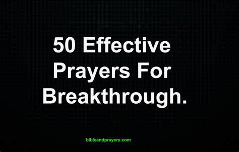 50 EFFECTIVE PRAYERS FOR BREAKTHROUGH -Bibleandprayers.com