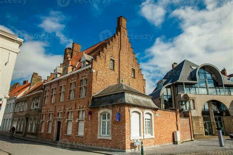 Traditional architecture of the historical Bruges town center 24708234 Stock Photo at Vecteezy