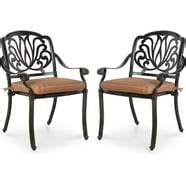 Patio Wicker Dining Chairs, 2 Pieces Outdoor Dining Seating, All ...