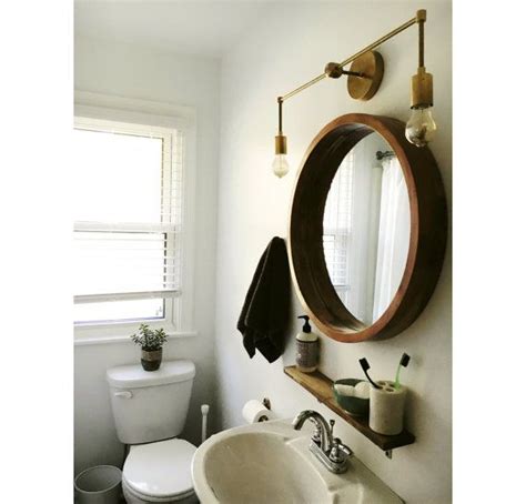 Bathroom Lighting Over Round Mirror