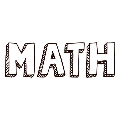 Subject Math Lettering