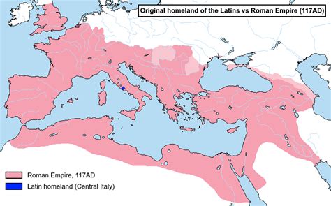 Homeland of the Latins vs Roman Empire, 117 AD. ... - Maps on the Web