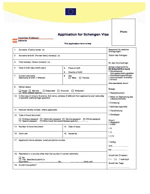 Visa D Austria - Fill and Sign Printable Template Online