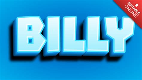 Billy | Text Effect Generator