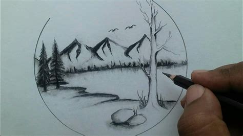 Sketch Scenery Drawing Easy And Beautiful / We'll begin with the easy ...