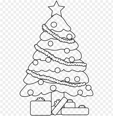 Free download | HD PNG line drawing thristmas tree drawing christmas ...