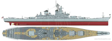 The-Blueprints.com - Blueprints > Ships > Ships (US) > USS BB-62 ...