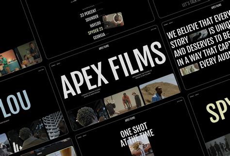 Apex Films — Cinematography Portfolio Template - Framer Templates