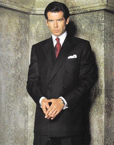 Pierce Brosnan's Double-Breasted Suit in GoldenEye Stills – Bond Suits