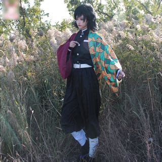 Mikasa - Demon Slayer: Kimetsu no Yaiba Giyu Tomioka Cosplay Costume / Wig / Set | YesStyle