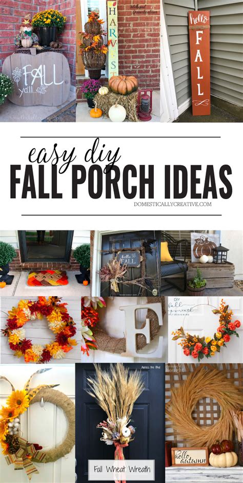 Easy DIY Fall Front Porch Ideas on a Budget | Domestically Creative