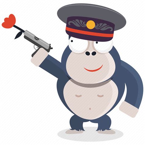 Emoji, emoticon, gorilla, love, smiley, sticker, weapon icon - Download on Iconfinder