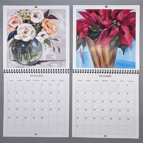 2023 Monthly Calendar Wall Flower Calendar 2023 Flower - Etsy