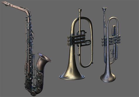 3D Wind Instruments 3 Saxophone - TurboSquid 1590777