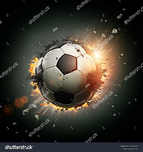 Exploding Soccer Ball 3d Rendering Stock Illustration 2224055421 | Shutterstock