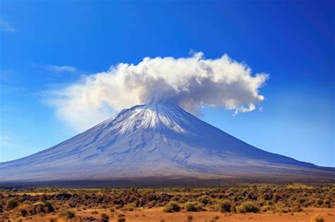 Premium AI Image | Eruption of Volcanic Kilimanjaro