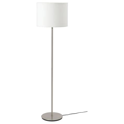 RINGSTA / SKAFTET floor lamp with LED bulb, white/nickel plated - IKEA