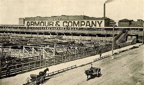 The stockyards, dominated by Armour & Company, were a fixture of cities that shipped meat back ...