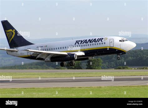 Ryanair Boeing 737-200 landing at Bristol International Airport, Bristol, England Stock Photo ...