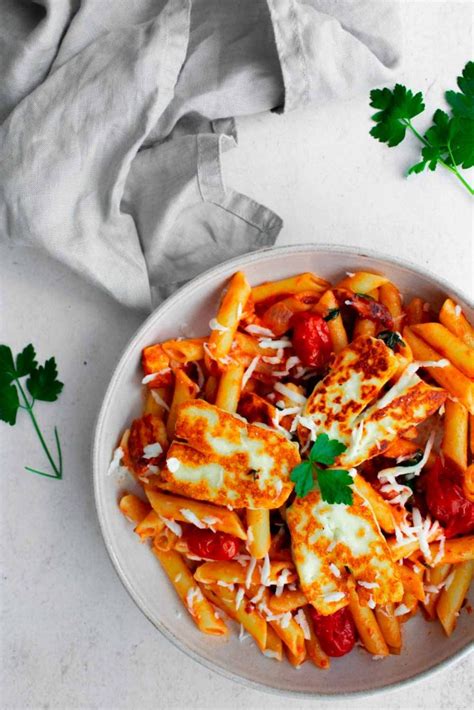 Easy Halloumi Pasta with Cherry Tomatoes