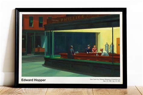 Prints Famous Painting Masterpiece American Realism Edward Hopper Nighthawks Print Edward Hopper ...