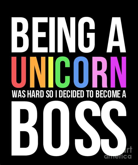 Funny Bosses Day Gift Unicorn Boss Women Manager Drawing by Noirty Designs