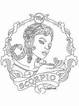Astrology Zodiac Sign Coloring Pages sketch template