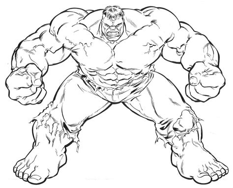 Amazing Hulk Coloring Page - Free Printable Coloring Pages for Kids