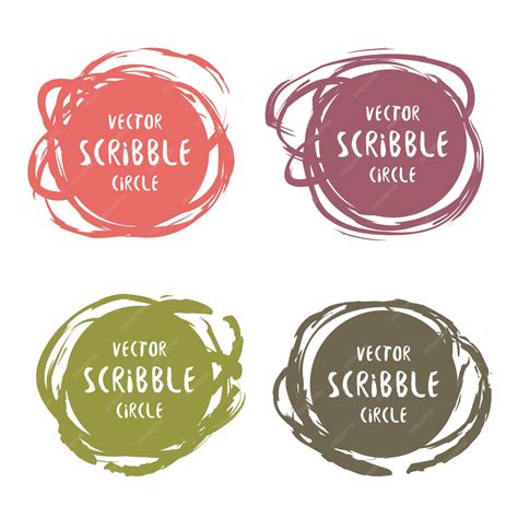 Premium Vector | Hand drawn scribble colorful labels with text vector ...